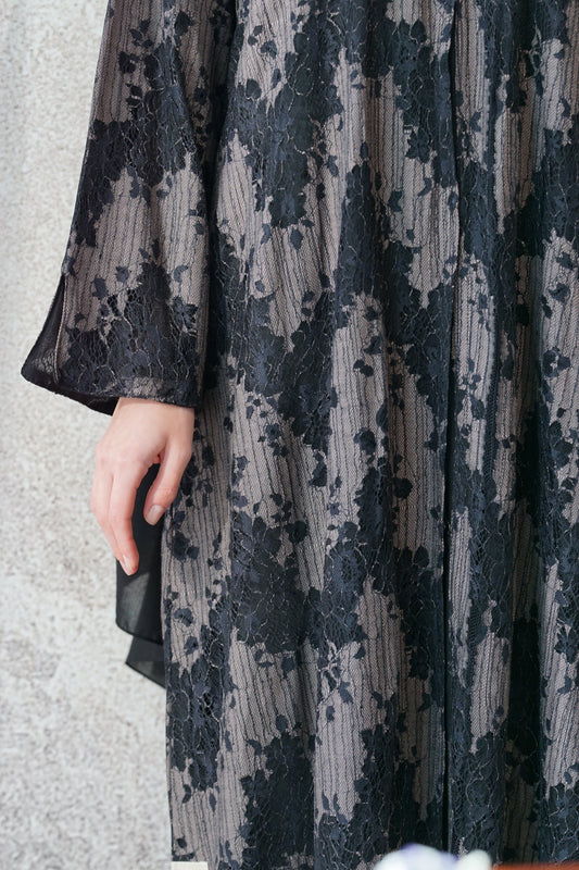 Taupe Noir Abaya