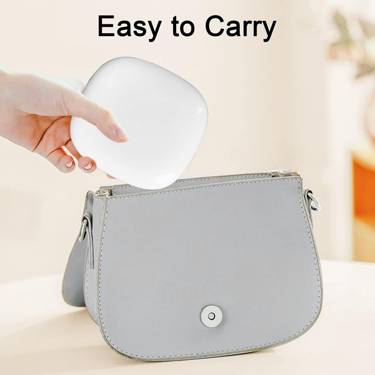 LED Handheld Makeup Mirror — Foldable Lighted Travel Mirror