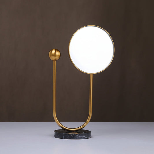 Glowara Nordic Mirror — Wrought Iron Desktop Vanity Mirror