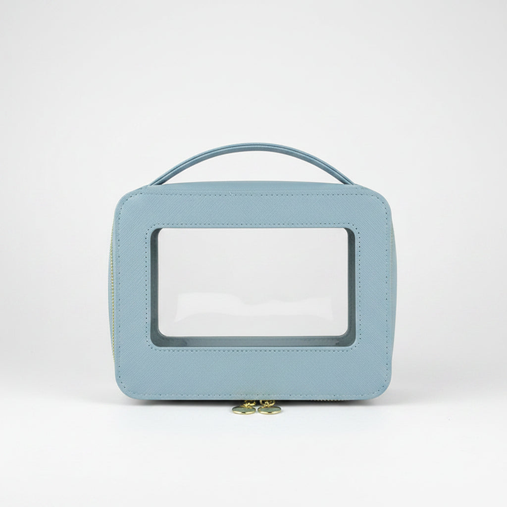 Clear Travel Cosmetic Bag — Portable Makeup Organiser Case