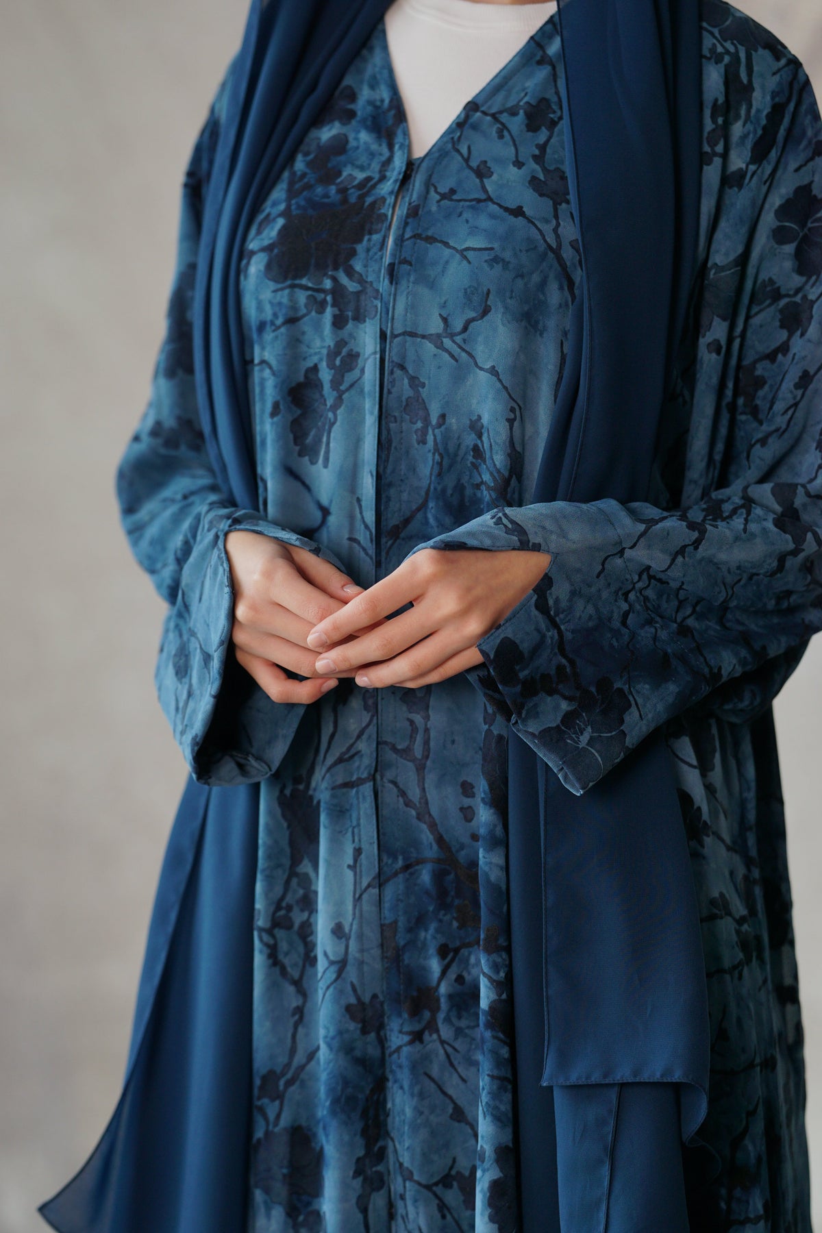 Ocean Bloom Abaya