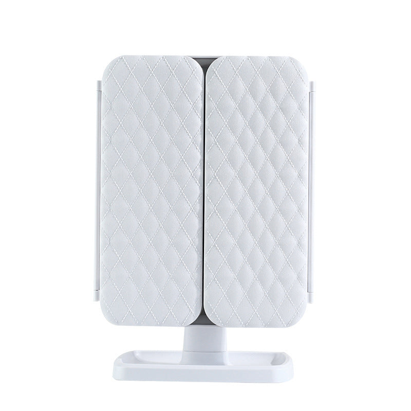 LED Desktop Makeup Mirror — Foldable Lighted Vanity Mirror