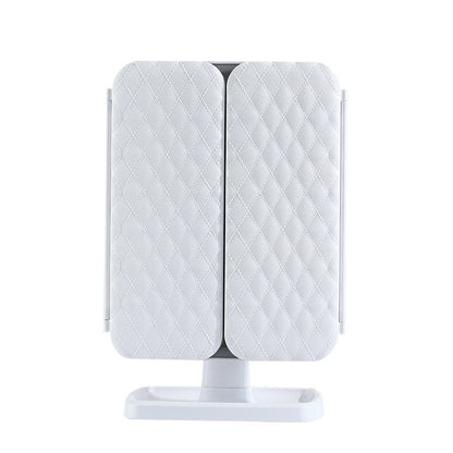LED Desktop Makeup Mirror — Foldable Lighted Vanity Mirror