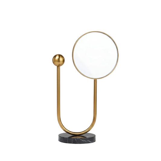 Glowara Nordic Mirror — Wrought Iron Desktop Vanity Mirror