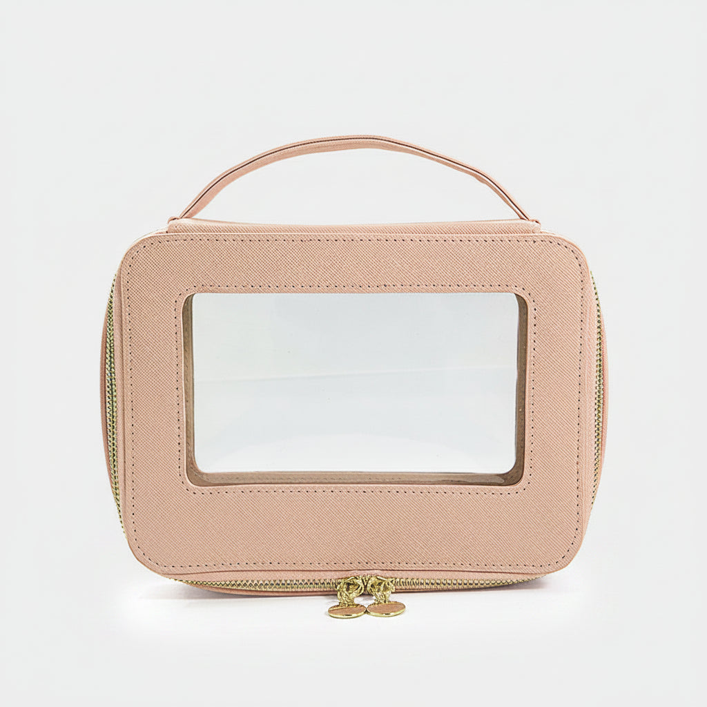 Clear Travel Cosmetic Bag — Portable Makeup Organiser Case