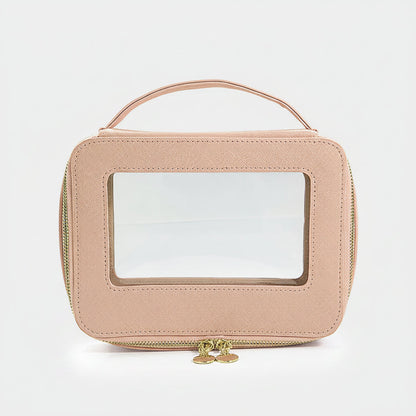 Clear Travel Cosmetic Bag — Portable Makeup Organiser Case