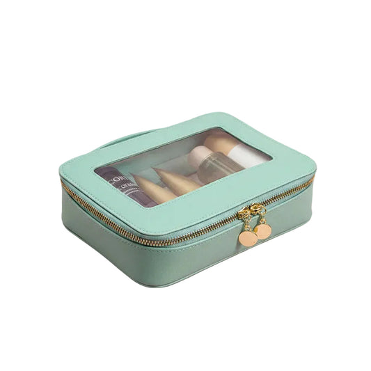Clear Travel Cosmetic Bag — Portable Makeup Organiser Case