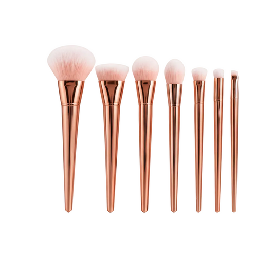 Premium Rose Gold Makeup Brush Set — Soft Full-Coverage Kit